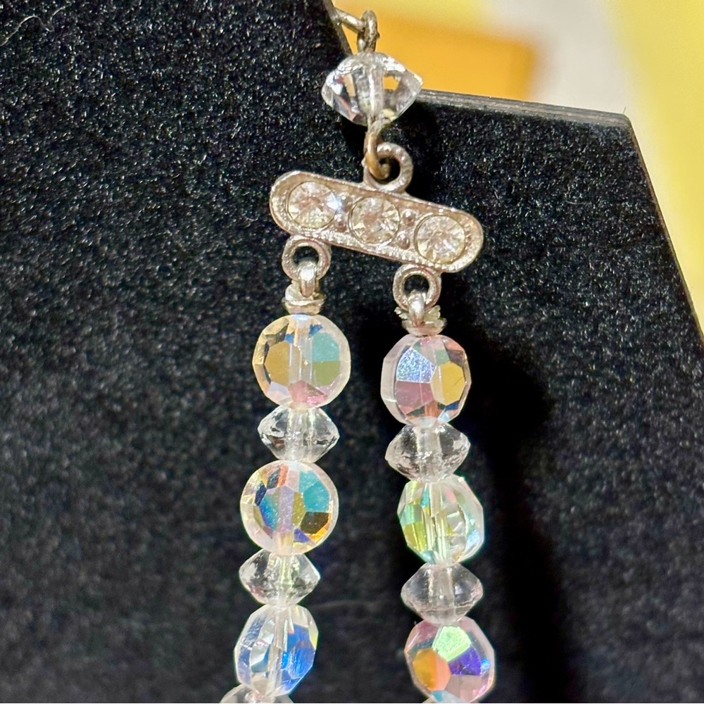 Dazzling Vintage Double-Strand Aurora Borealis Crystal Necklace - Picture 6 of 14